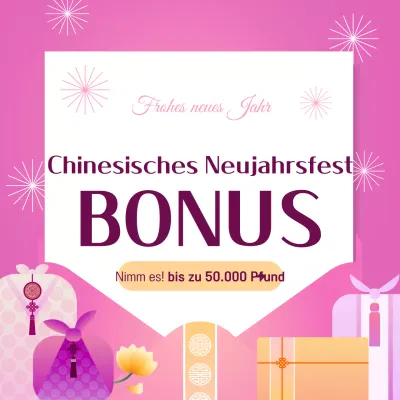 Rosa gemütliche Aktion zum chinesischen Neujahrsfest