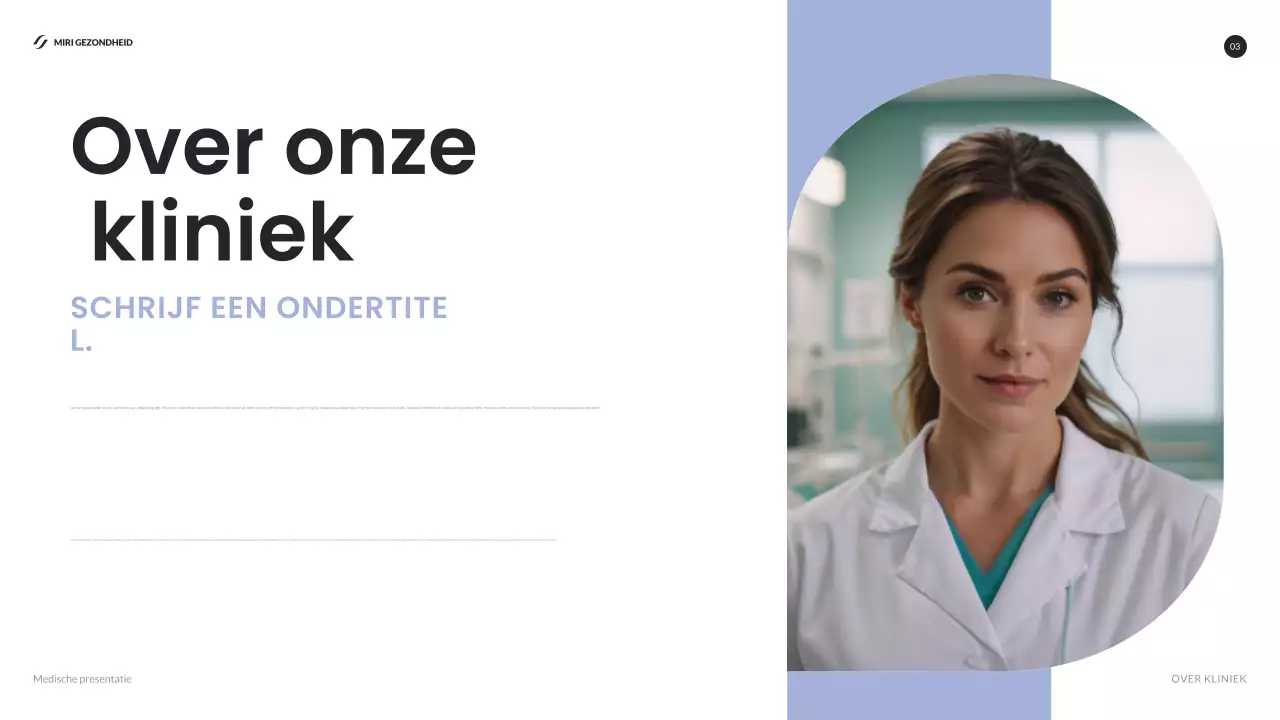 blauwe moderne gezondheidszorg rapport