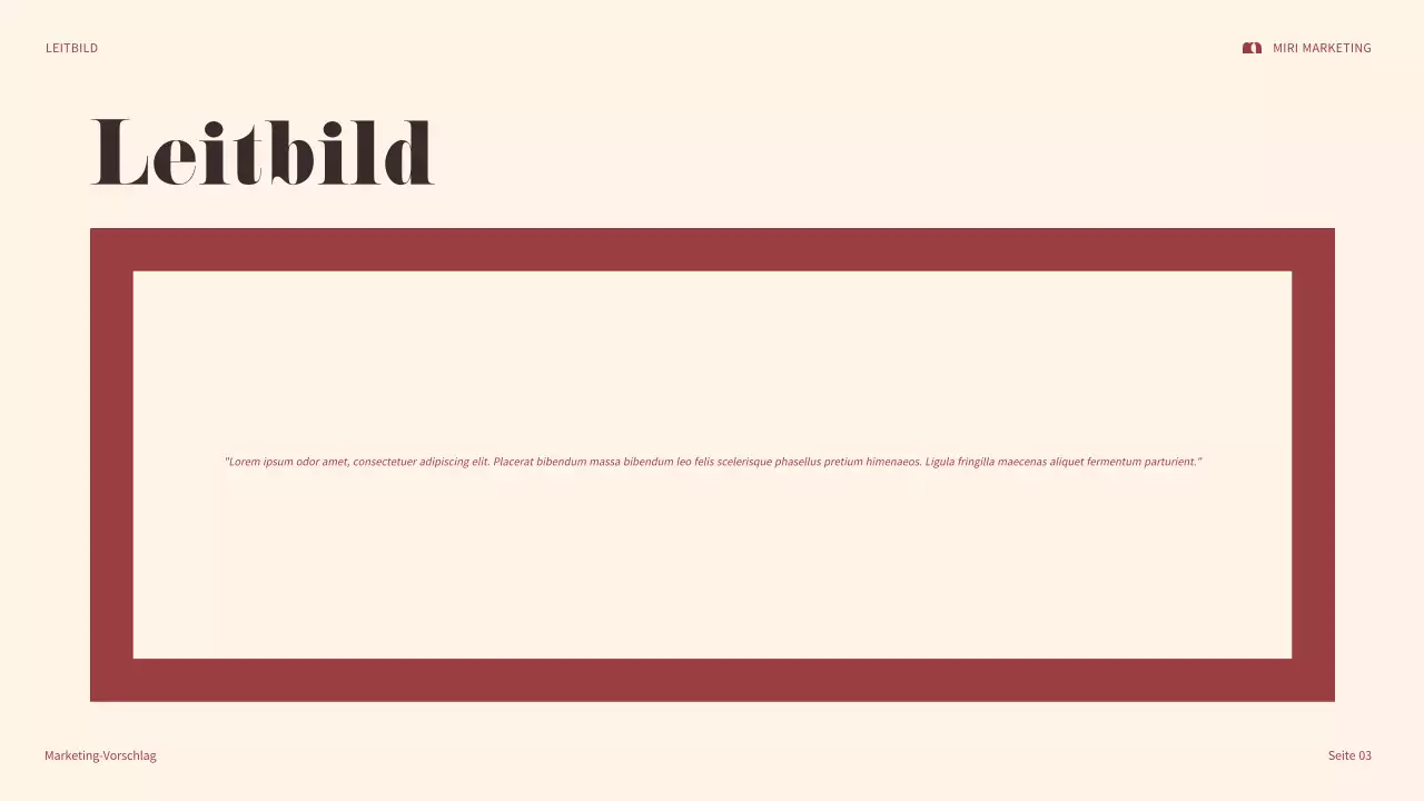 maroon bold marketing präsentation