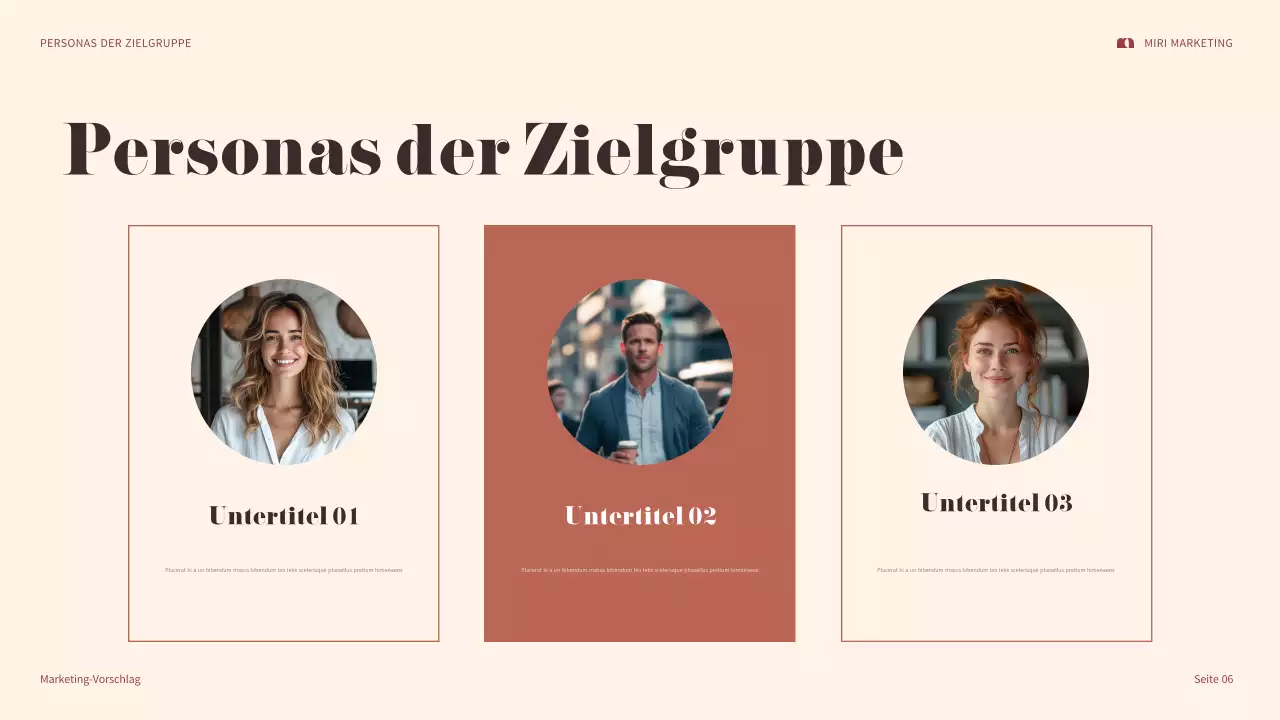 maroon bold marketing präsentation