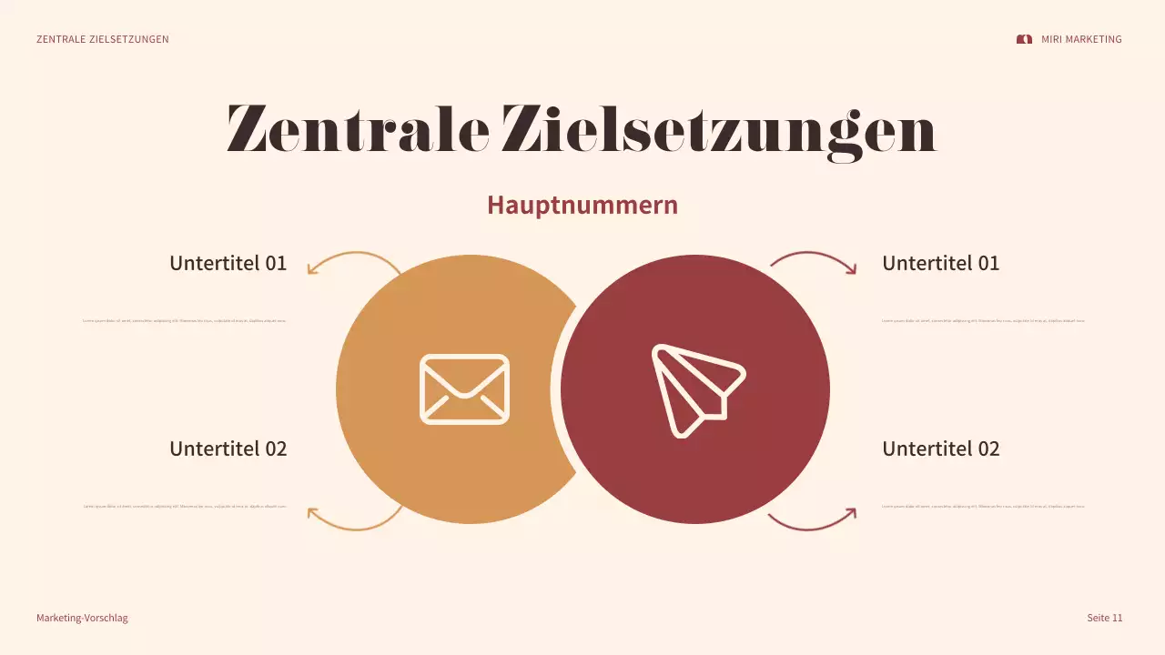 maroon bold marketing präsentation