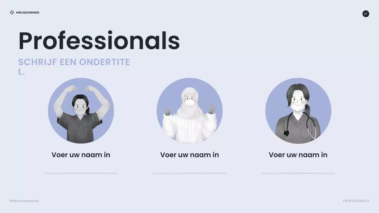 blauwe moderne gezondheidszorg rapport