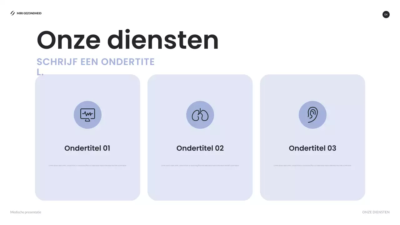 blauwe moderne gezondheidszorg rapport