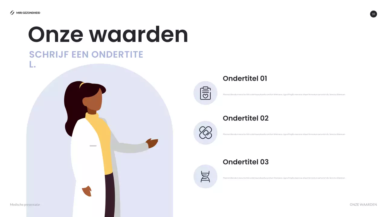 blauwe moderne gezondheidszorg rapport