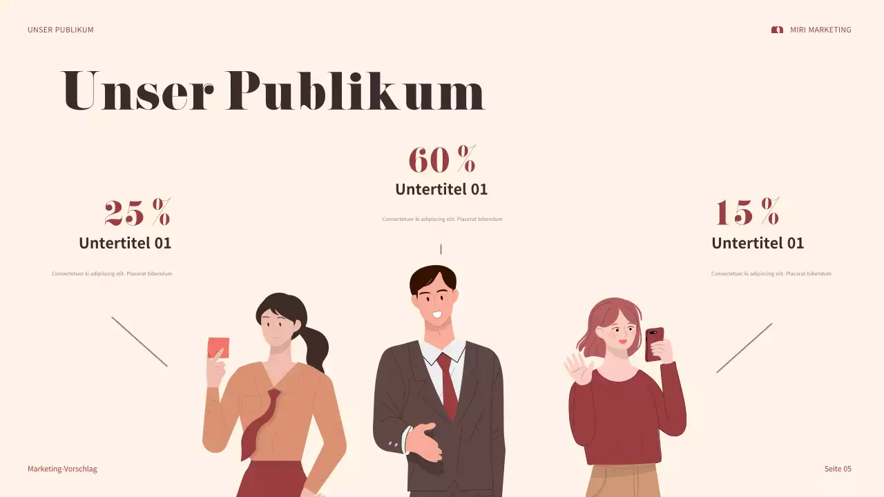 maroon bold marketing präsentation