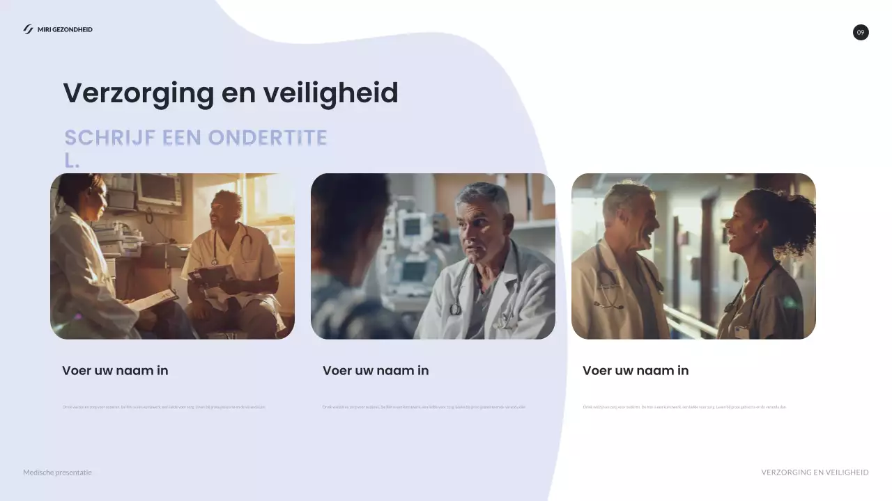 blauwe moderne gezondheidszorg rapport