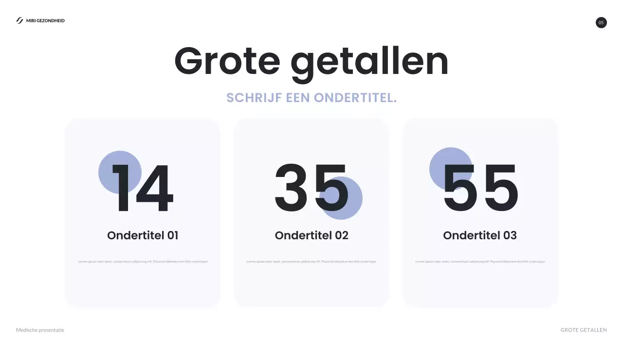 blauwe moderne gezondheidszorg rapport