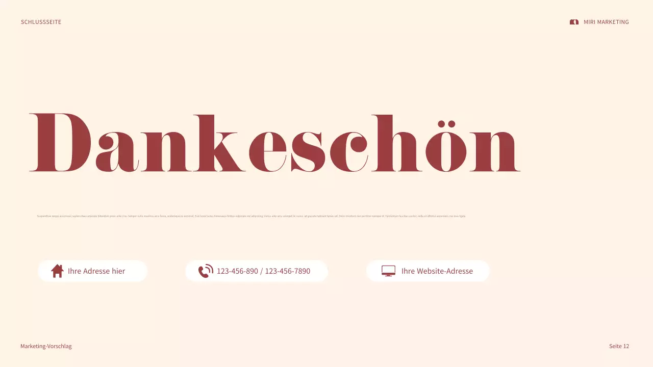 maroon bold marketing präsentation