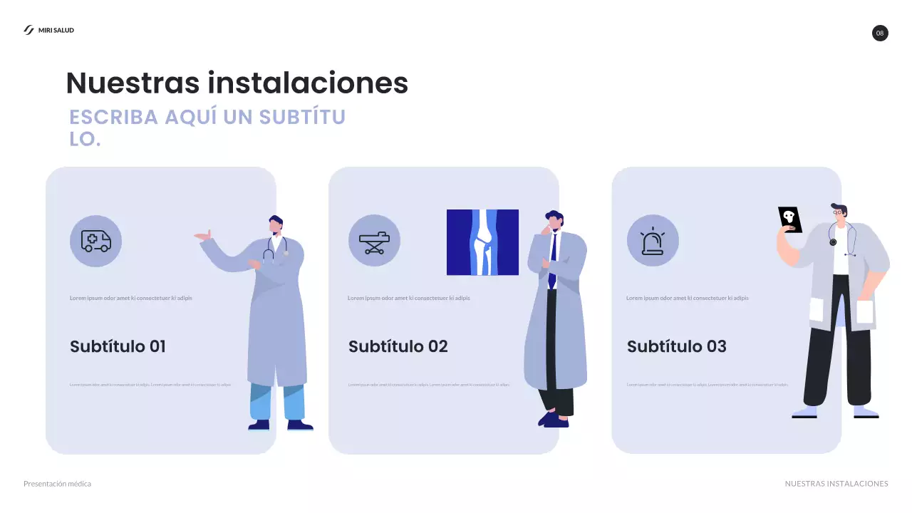 informe blue modern healthcare
