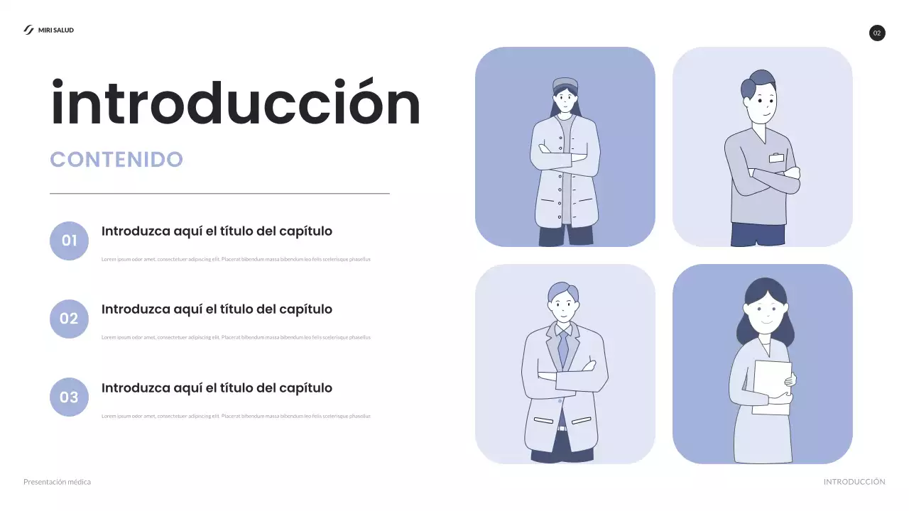 informe blue modern healthcare