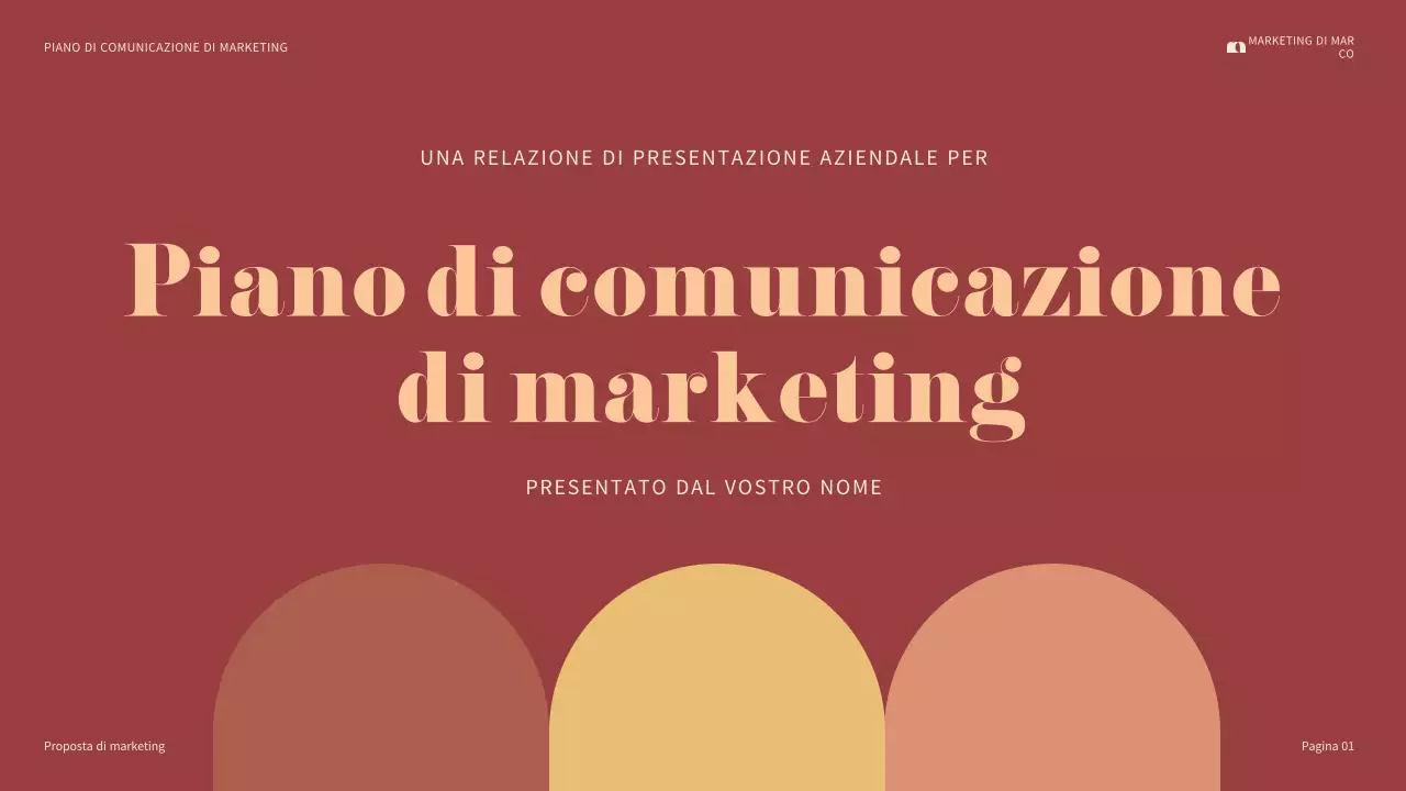 presentazione marketing maroon bold
