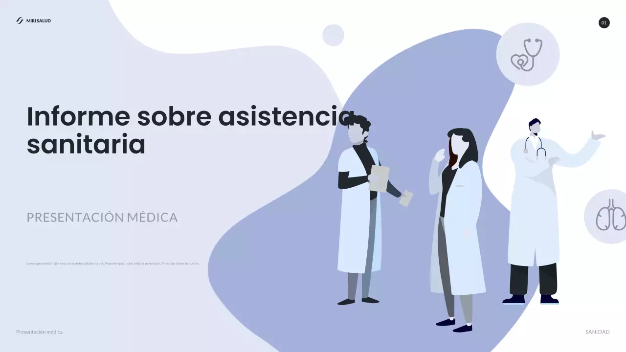 informe blue modern healthcare