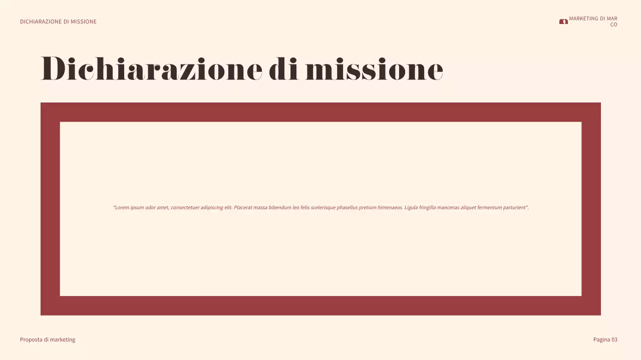 presentazione marketing maroon bold