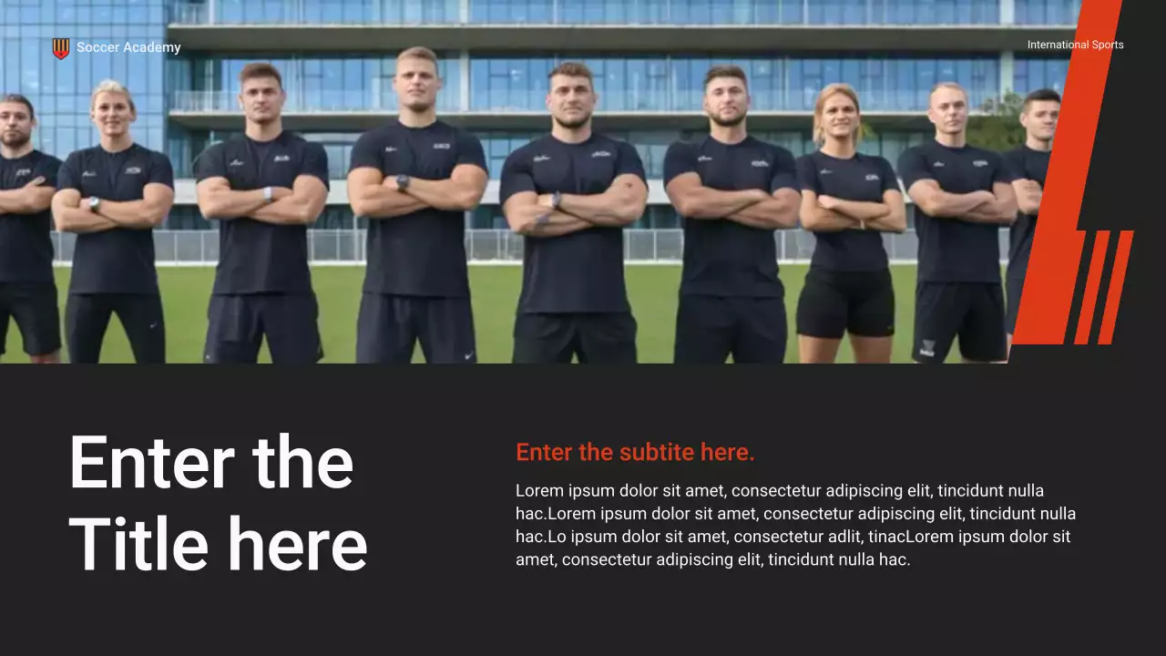 Black and Red Modern Football Academy Pitch Presentation