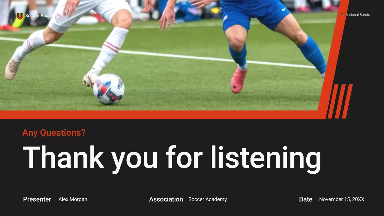 Black and Red Modern Football Academy Pitch Presentation