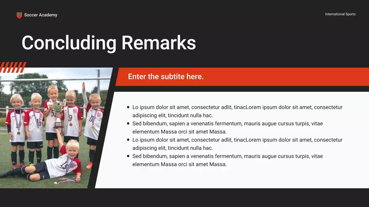 Black and Red Modern Football Academy Pitch Presentation