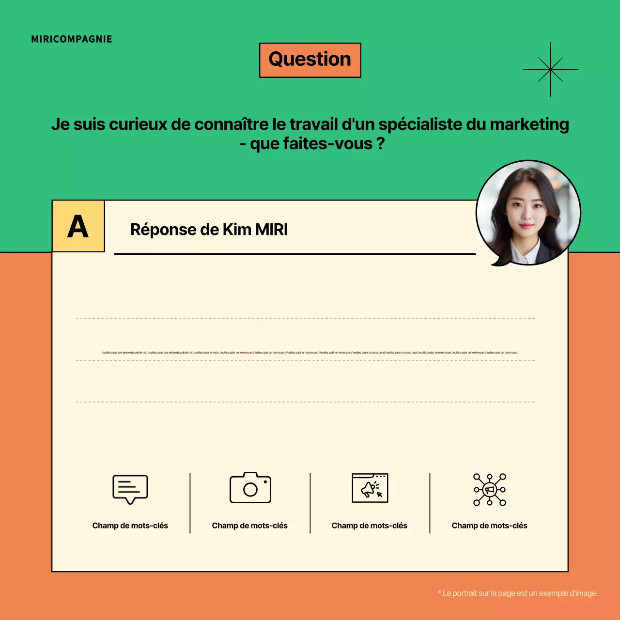 Publicité sur la formation en milieu de travail moderne d'Orange