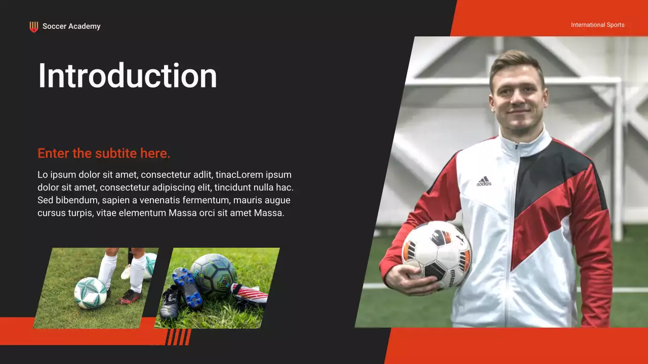 Black and Red Modern Football Academy Pitch Presentation