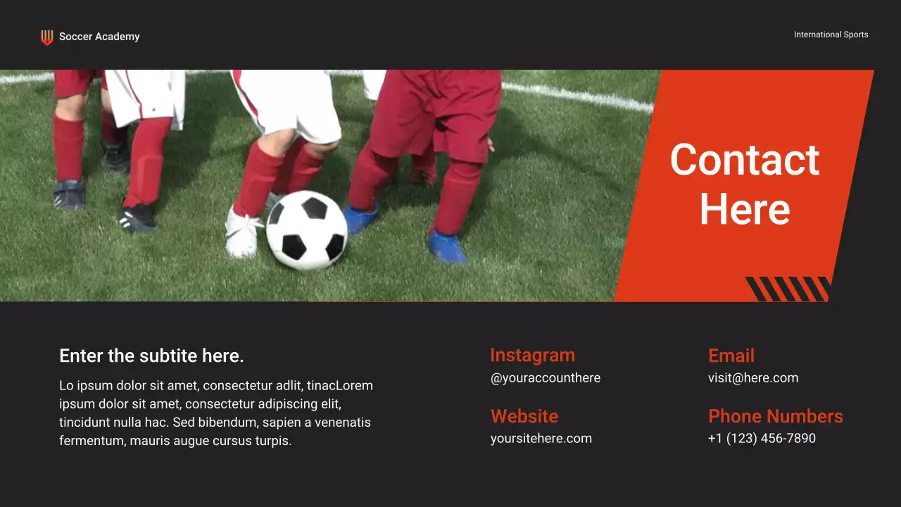 Black and Red Modern Football Academy Pitch Presentation