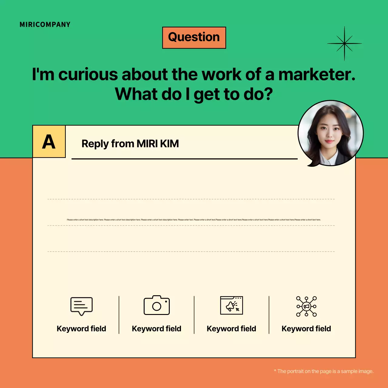 Anúncio de formação moderna no local de trabalho da Orange