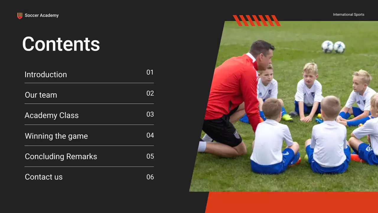 Black and Red Modern Football Academy Pitch Presentation