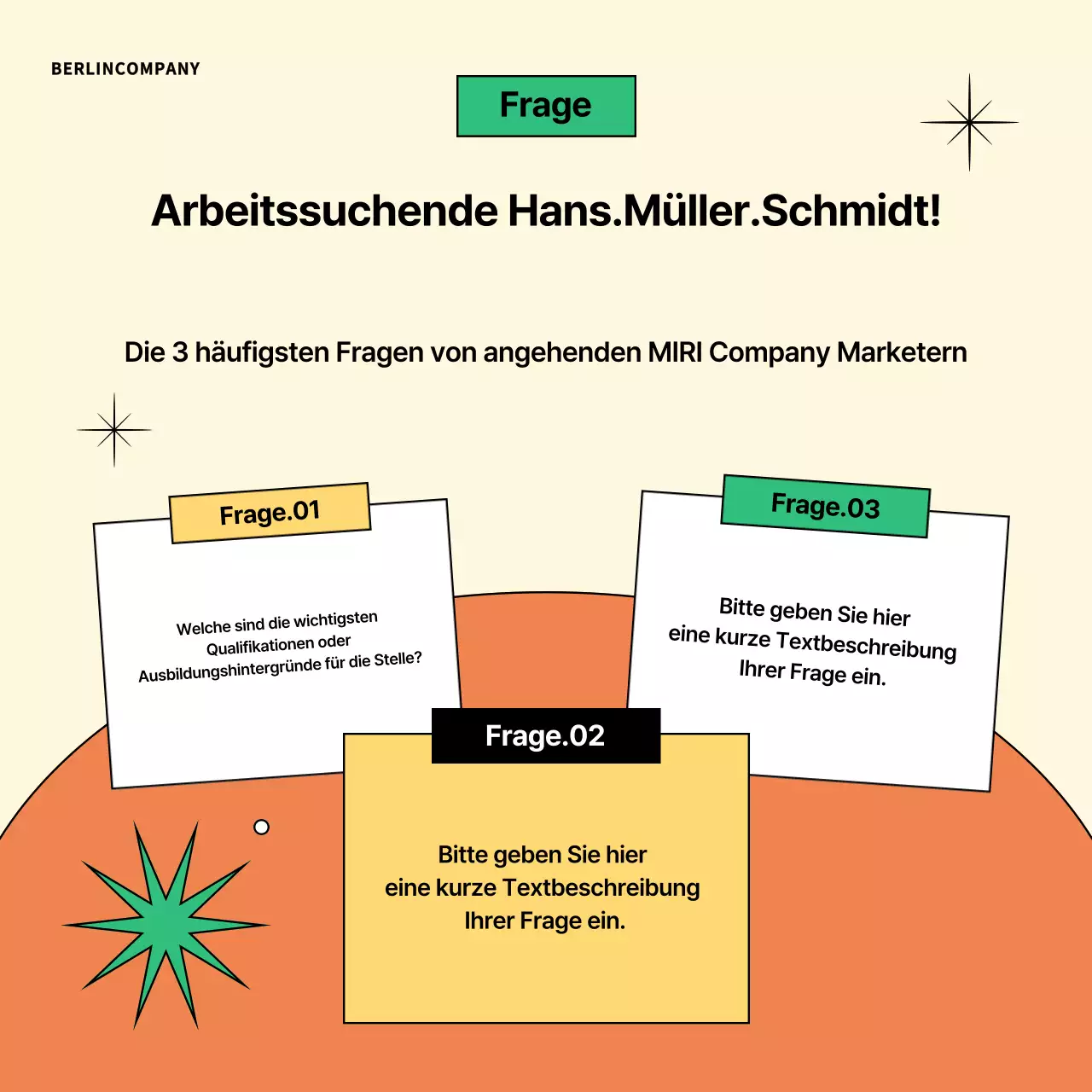 Orange modern workplace training Anzeige