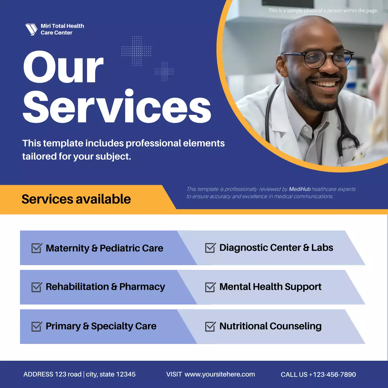 Blue Professional Healthcare Advertisement Social Media Post