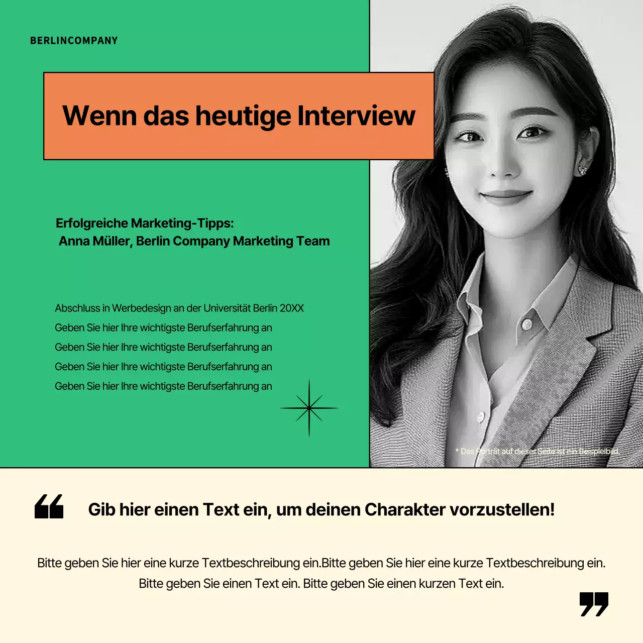 Orange modern workplace training Anzeige