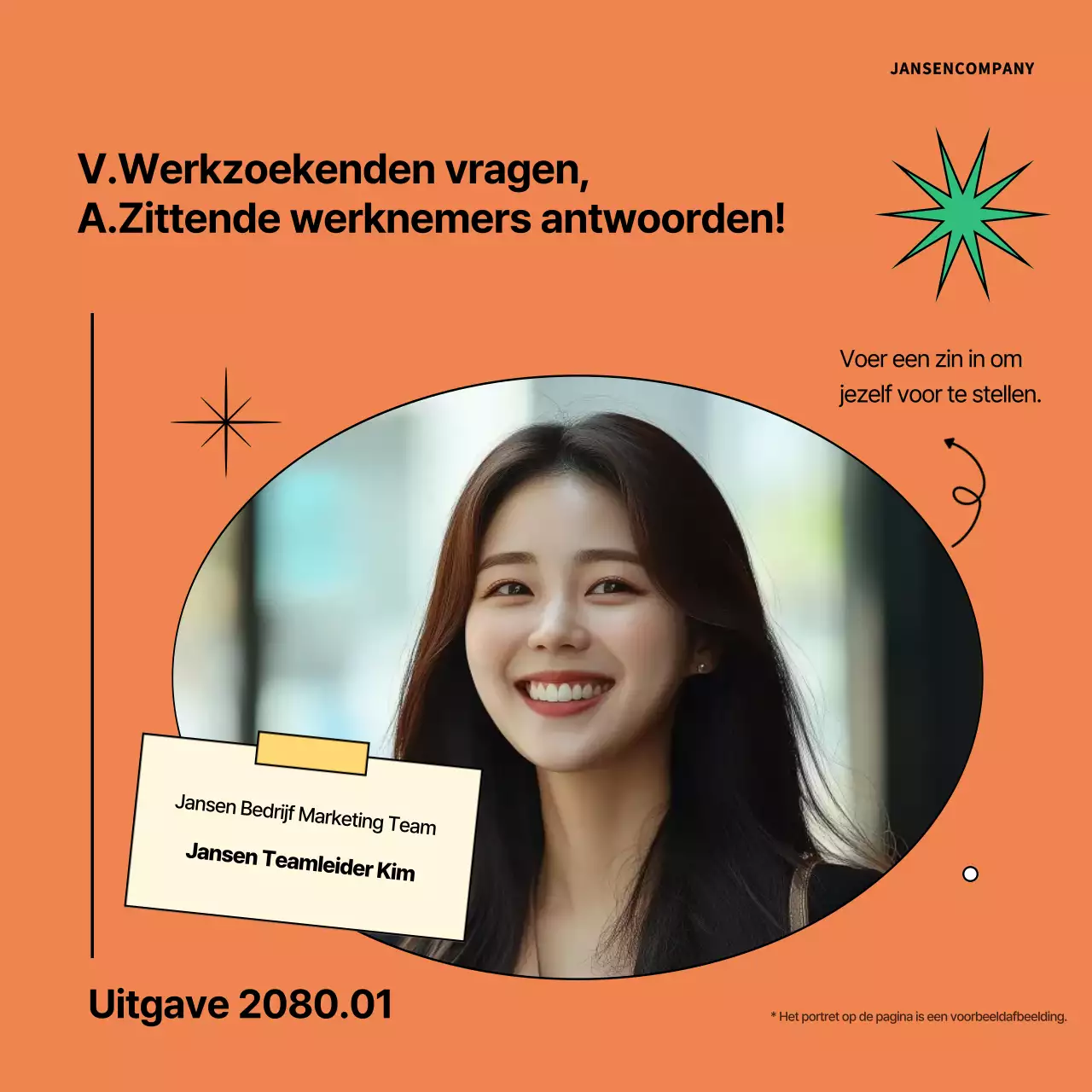 Oranje moderne werkplek training advertentie