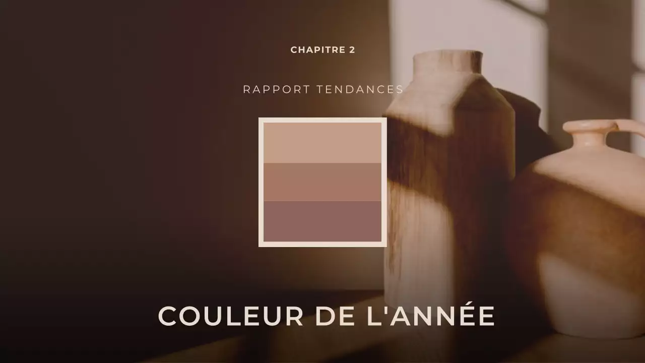 Rapport de mode marron moderne et élégant