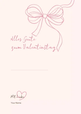 rosa minimalistischer Liebesbrief