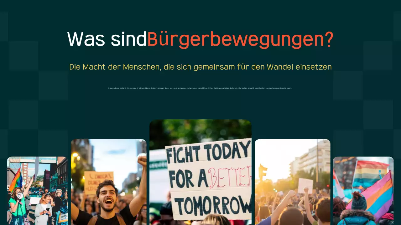 Ankündigung der modernen Bürgerbewegungen der Marine