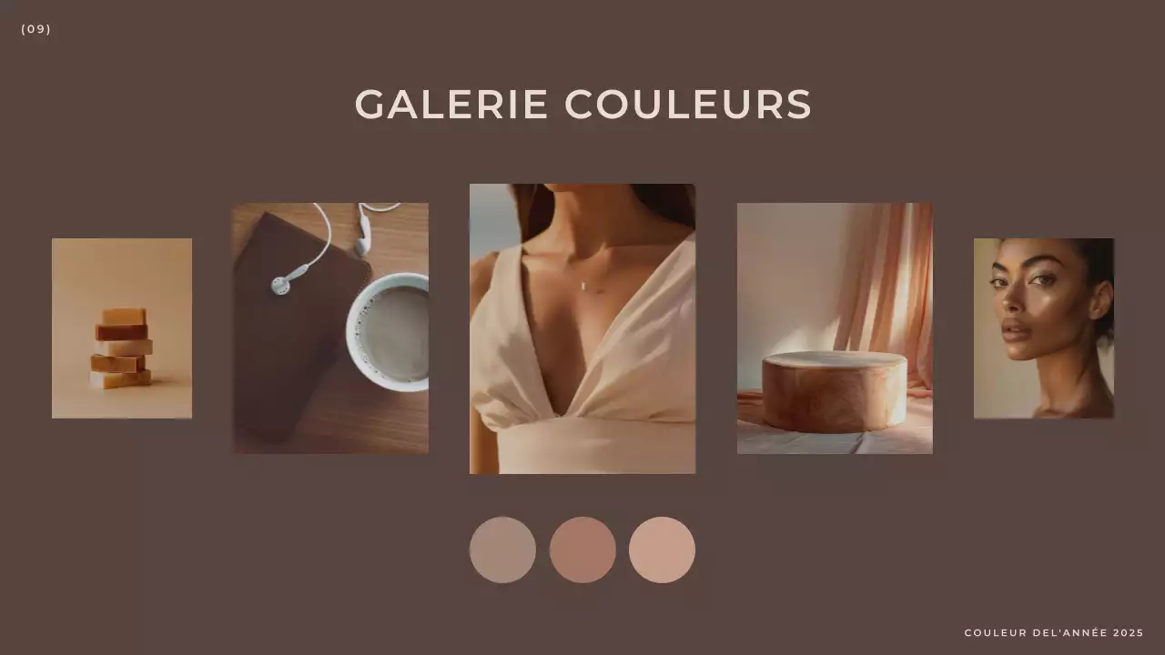 Rapport de mode marron moderne et élégant