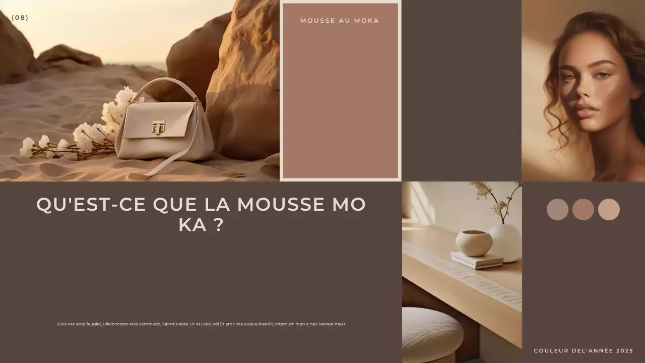 Rapport de mode marron moderne et élégant