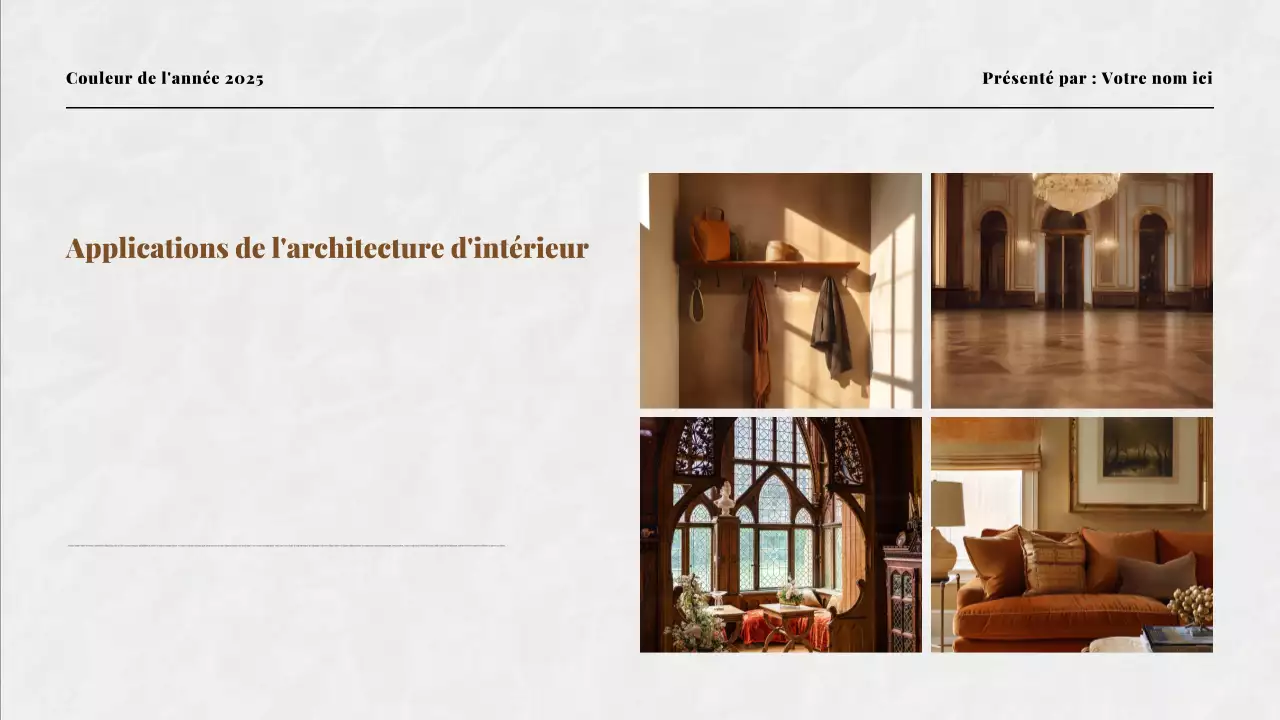 Présentation de la couleur beige et moka de l'année