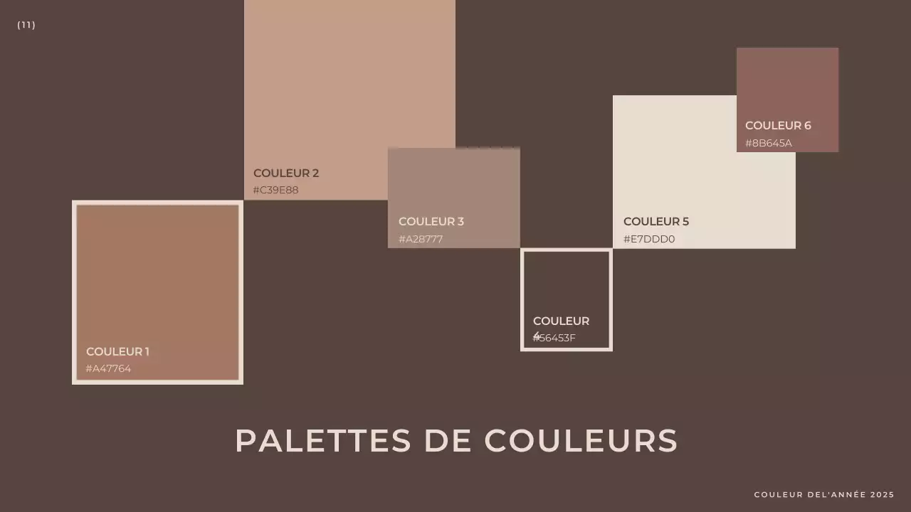 Rapport de mode marron moderne et élégant