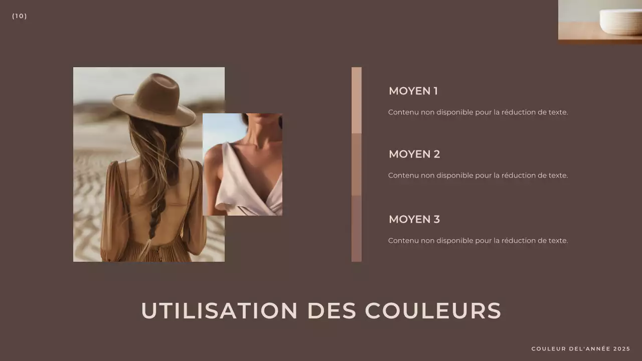 Rapport de mode marron moderne et élégant