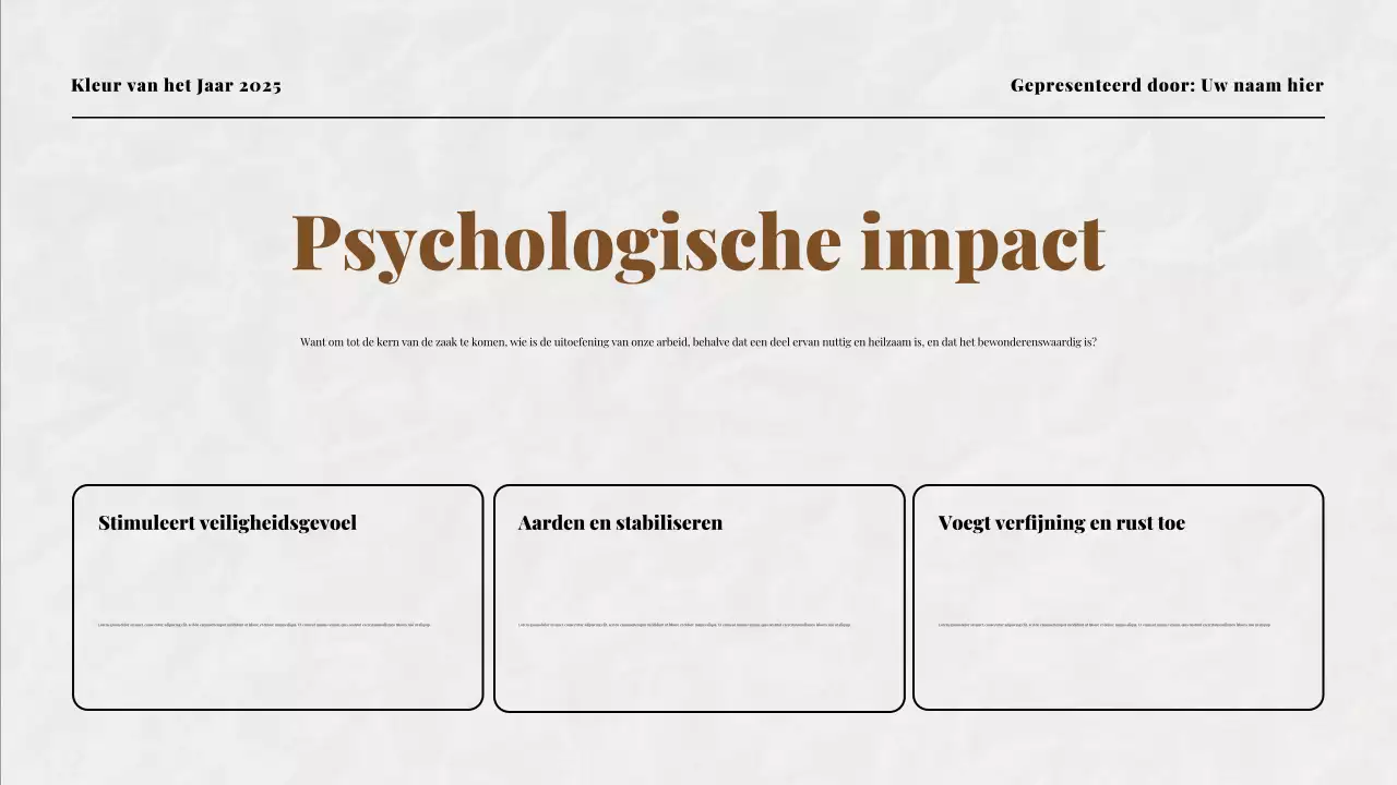 Beige en Mokka Kleur van het Jaar Presentatie