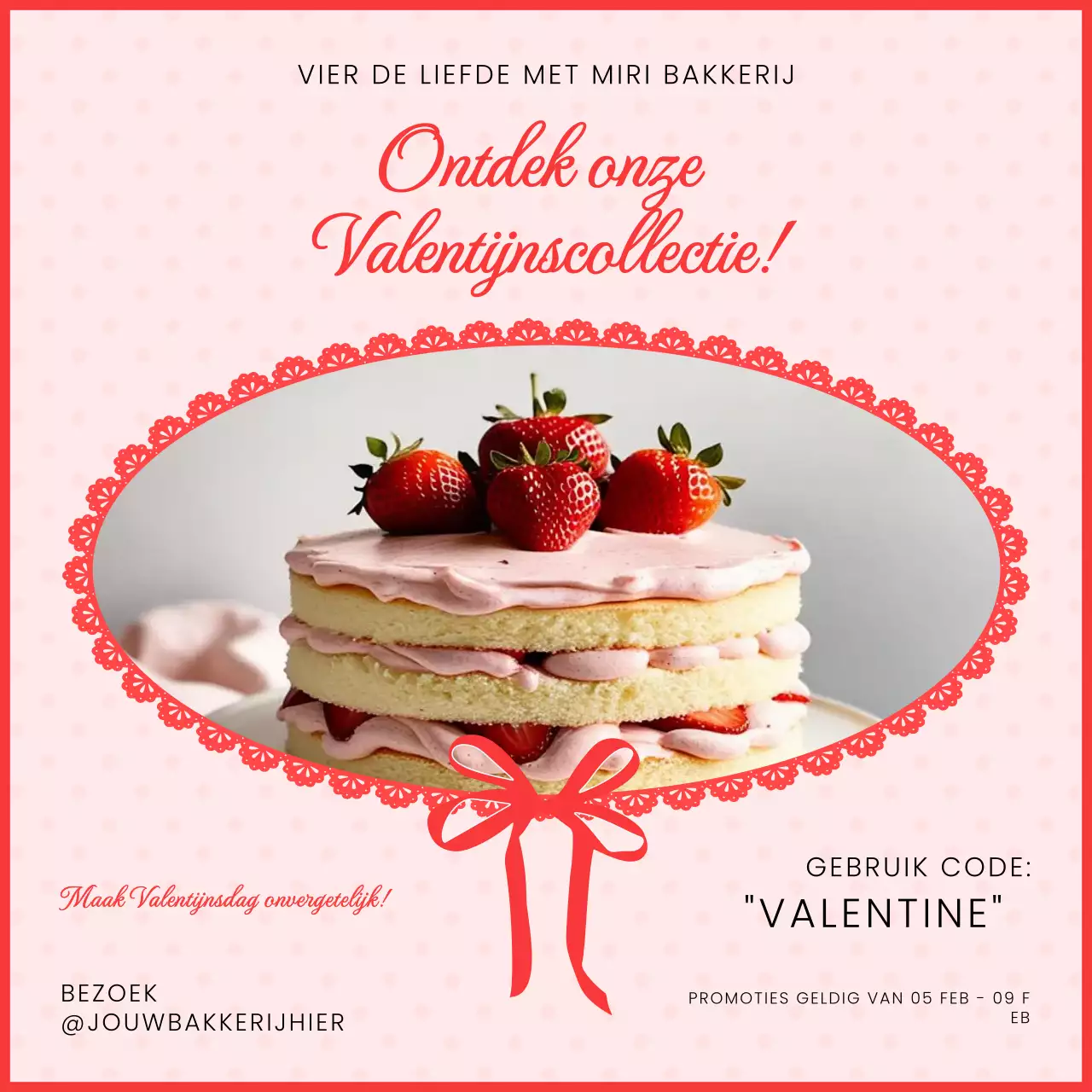 promotie rode elegante bakkerij