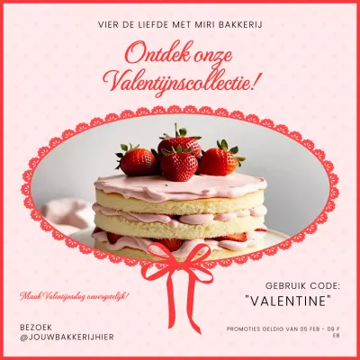 promotie rode elegante bakkerij