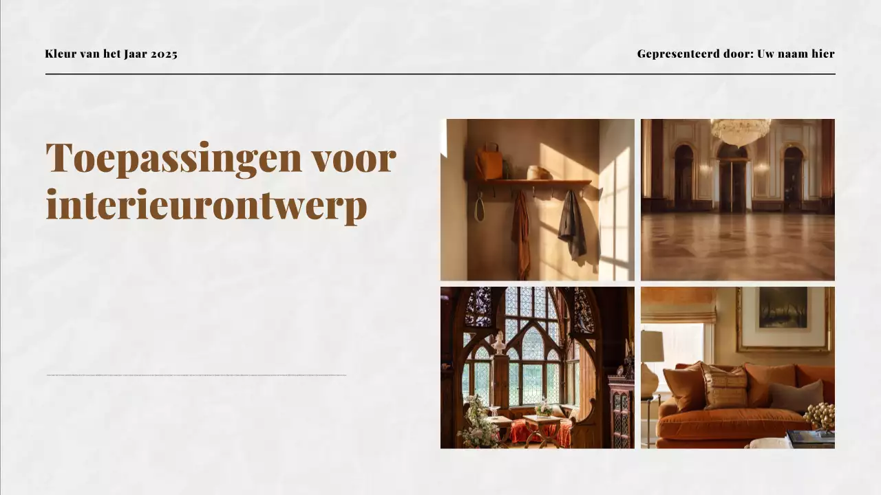 Beige en Mokka Kleur van het Jaar Presentatie