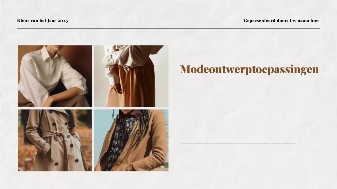 Beige en Mokka Kleur van het Jaar Presentatie