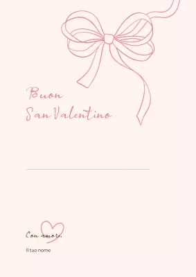 lettera d'amore minimalista rosa
