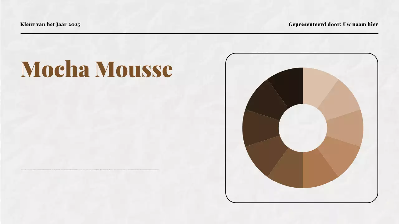 Beige en Mokka Kleur van het Jaar Presentatie