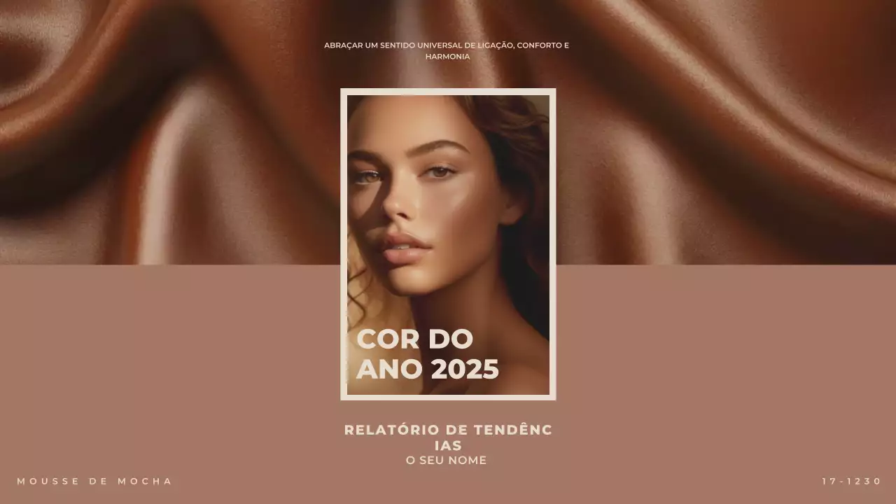 Relatório de moda moderno e elegante castanho