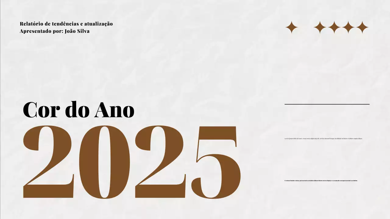 Apresentação da Cor do Ano Bege e Mocha