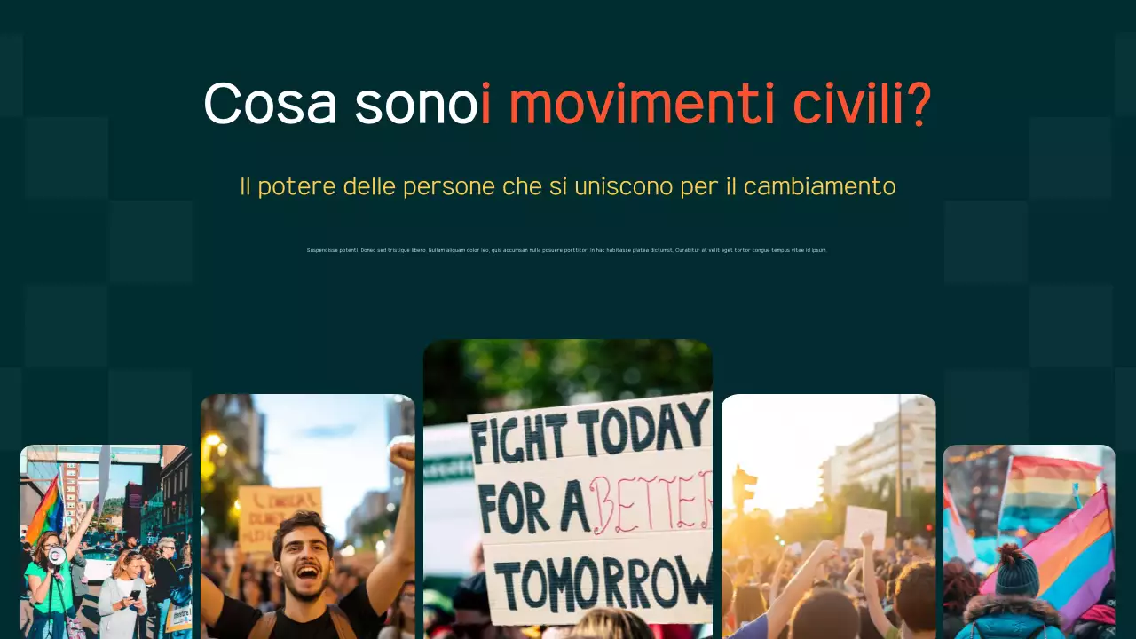 annuncio dei movimenti civili moderni della marina