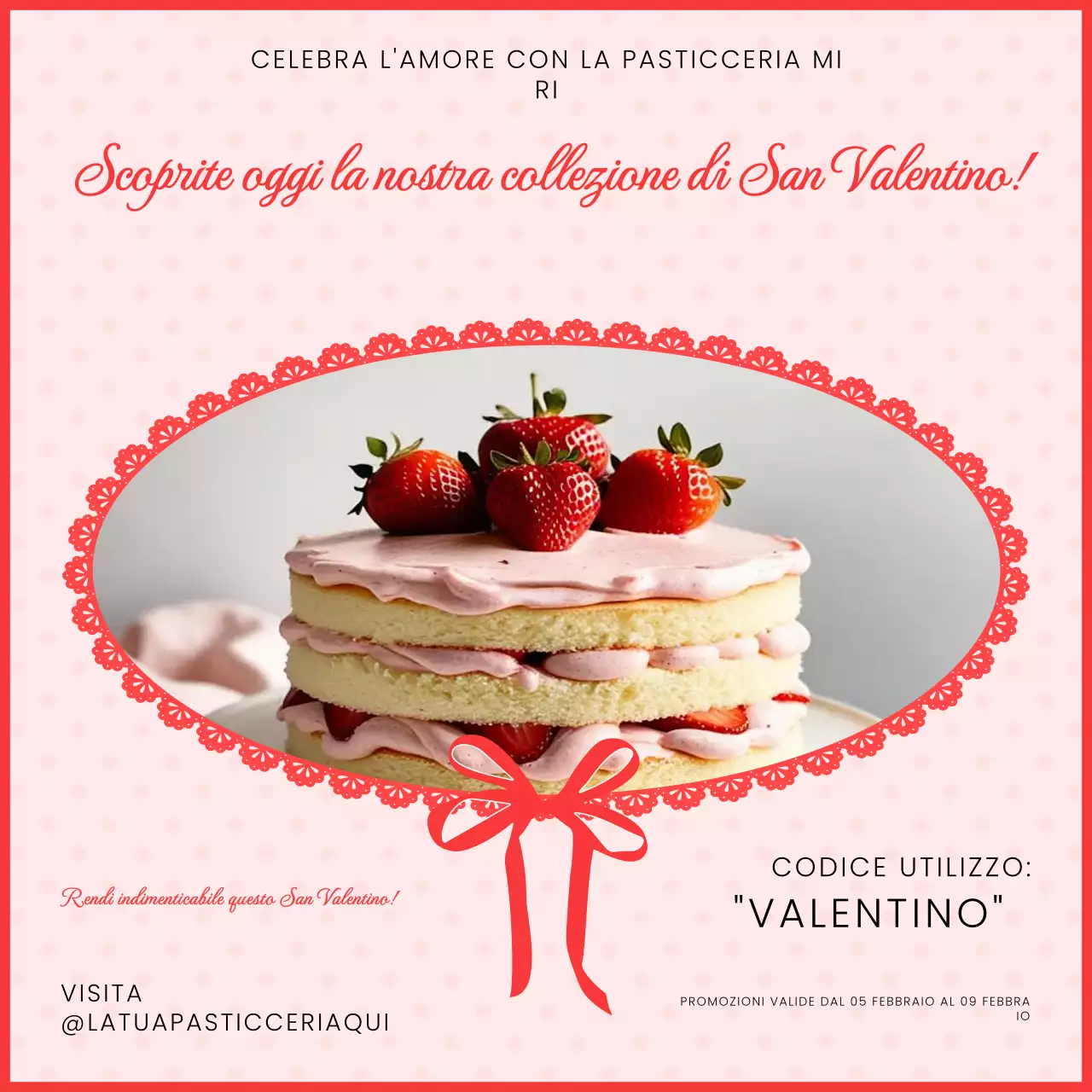 promozione panificio rosso elegante