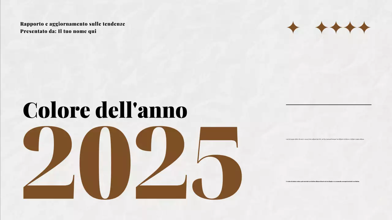 Presentazione dei colori beige e moka dell'anno