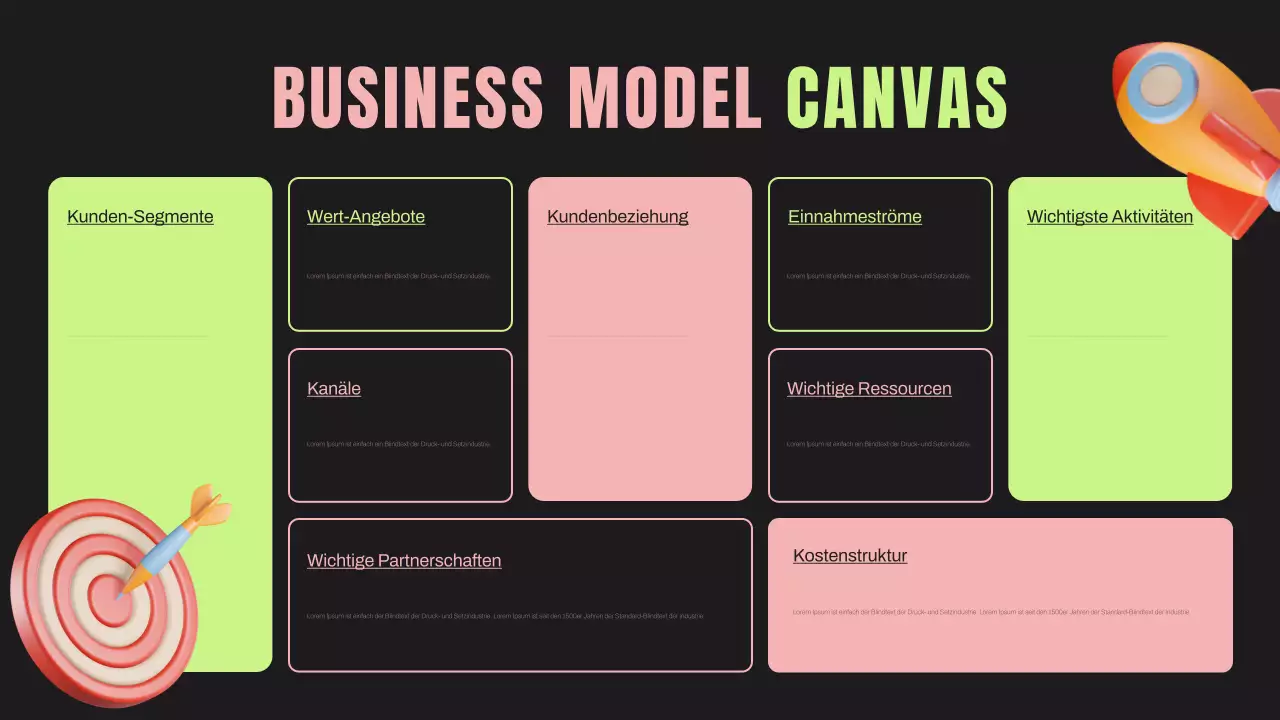 Schwarzer moderner Businessplan